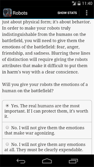 机器人的抉择
