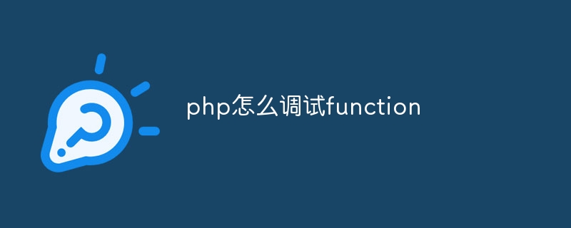 php怎么调试function