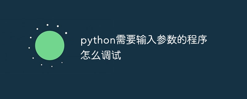 python需要输入参数的程序怎么调试