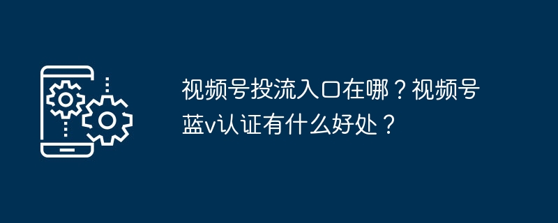 视频号投流入口在哪？视频号蓝v认证有什么好处？