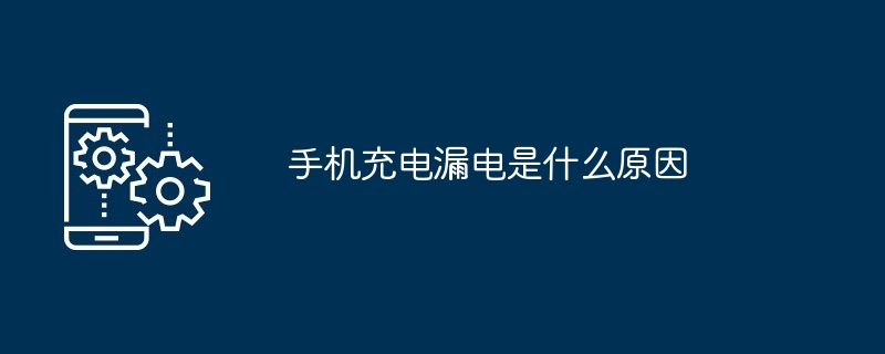 手机充电漏电是什么原因（漏电.充电.手机...）