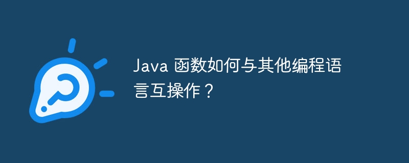 Java 函数如何与其他编程语言互操作？（函数.编程语言.操作.与其他.Java...）