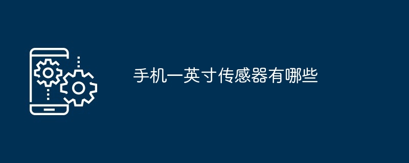 手机一英寸传感器有哪些（传感器.有哪些.手机...）