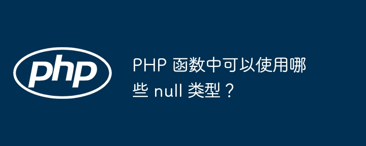 PHP 函数中可以使用哪些 null 类型？（可以使用.函数.类型.PHP.null...）