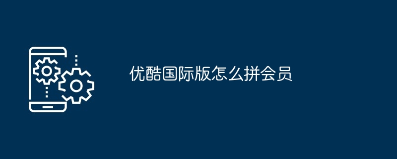 优酷国际版怎么拼会员