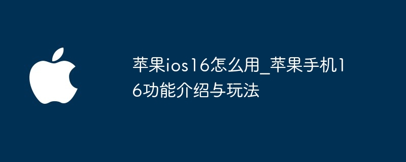 苹果ios16怎么用_苹果手机16功能介绍与玩法