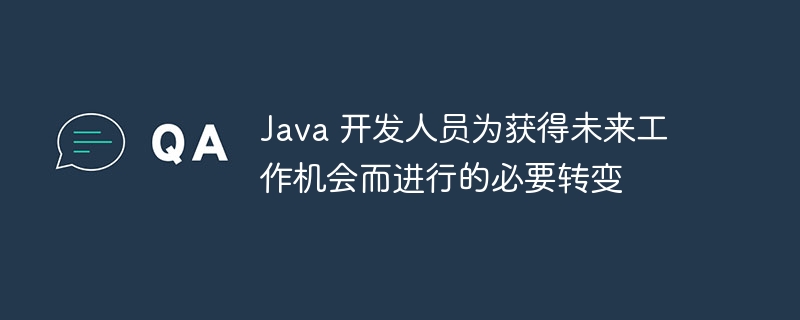 Java 开发人员为获得未来工作机会而进行的必要转变（开发人员.未来.机会.工作.Java...）