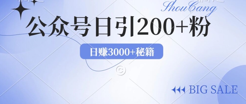 2024年用AI洗稿公众号日引流200+创业粉（引流,公众,创业,年用,AI....）