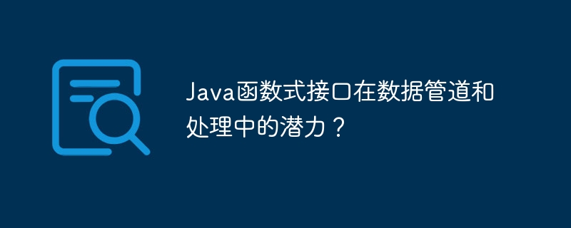 Java函数式接口在数据管道和处理中的潜力？