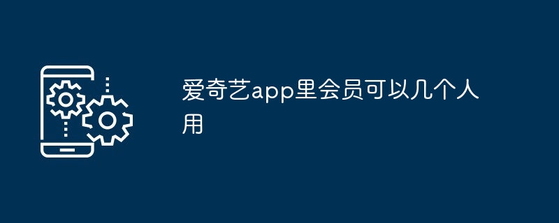 爱奇艺app里会员可以几个人用