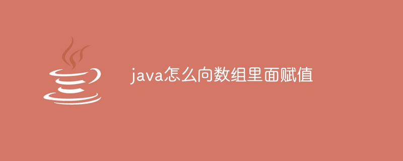 java怎么向数组里面赋值（赋值.数组.java...）