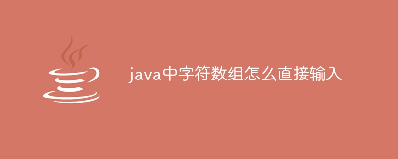 java中字符数组怎么直接输入（数组.直接输入.字符.java...）