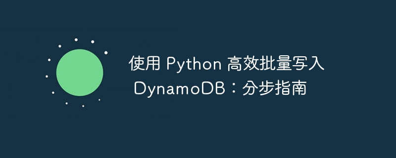 使用 Python 高效批量写入 DynamoDB：分步指南（分步.高效.写入.批量.指南...）