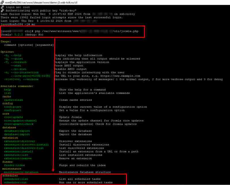 从控制台 (CLI) 运行 Joomla 任务计划程序任务（控制台.运行.计划.程序.CLI...）