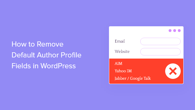 如何删除 WordPress 中的默认作者个人资料字段