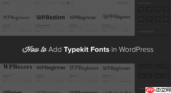 如何使用 Typekit 在 WordPress 中添加很棒的版式