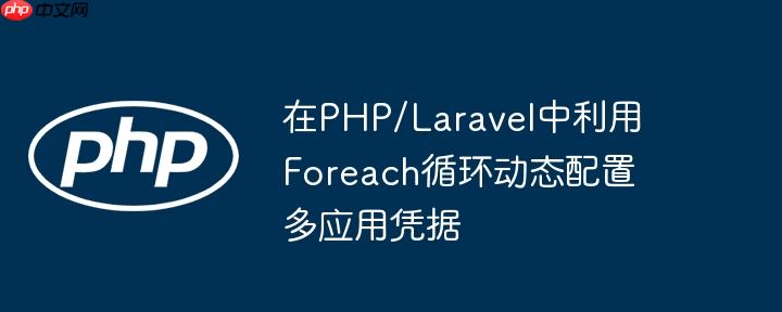 在PHP/Laravel中利用Foreach循环动态配置多应用凭据（凭据.循环.配置.利用.动态...）