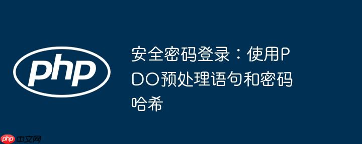 安全密码登录：使用PDO预处理语句和密码哈希（密码.预处理.语句.登录.PDO...）