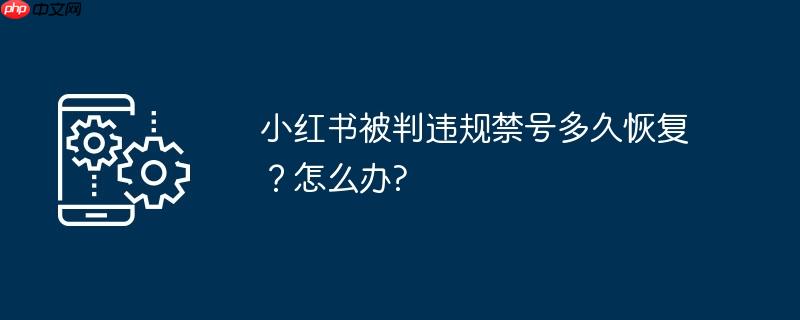小红书被判违规禁号多久恢复？怎么办?（被判.小红.违规.多久.恢复...）