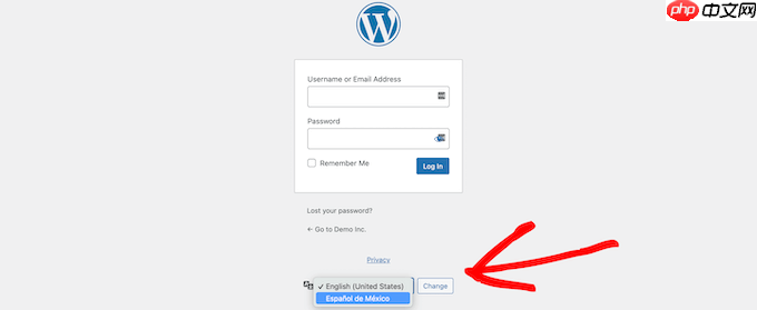 如何禁用 WordPress 登录屏幕上的语言切换器